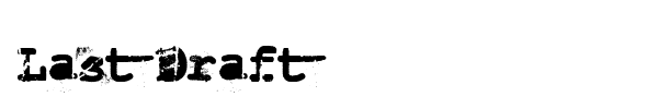 Last Draft font preview